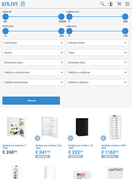 E-commerce system, eshops for tablets