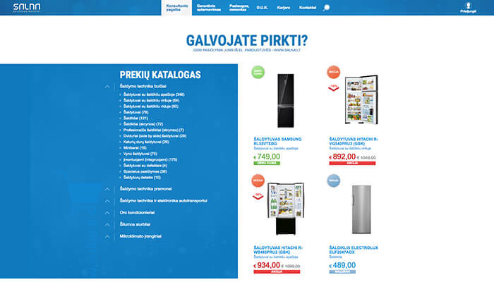 E-commerce system, online store