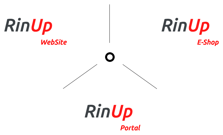 Turinio valdymo sistemos tipai: „RinUp Website“, „RinUp E-Shop“, „RinUp Portal“
