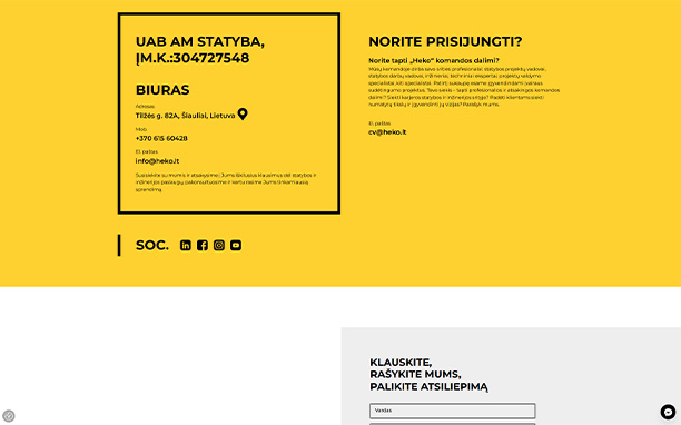 Sukurta elektroninė parduotuvė